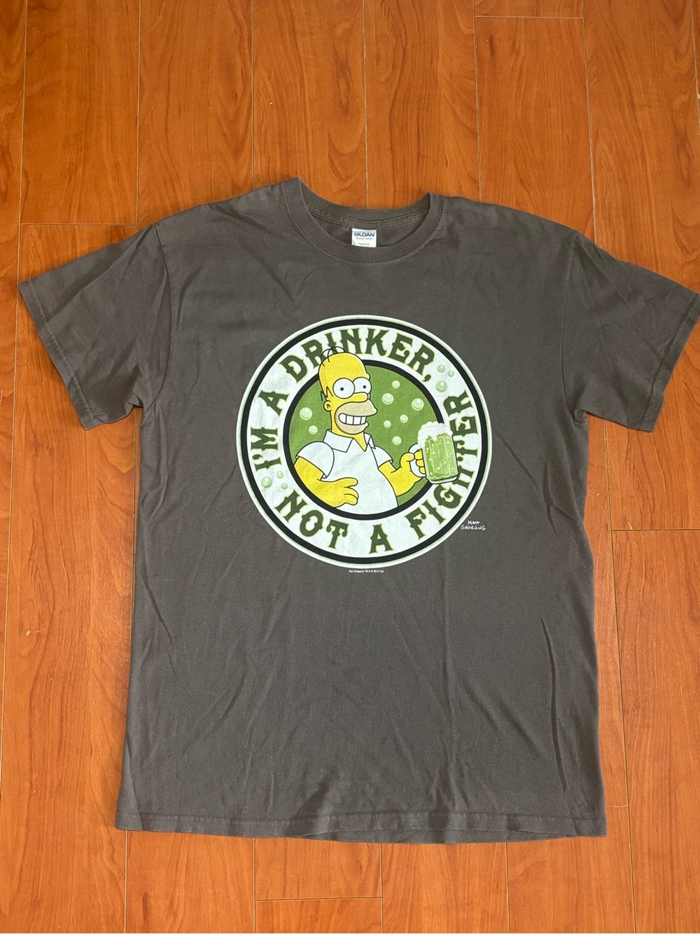 The Simpsons Charcoal T-Shirt - Size Medium